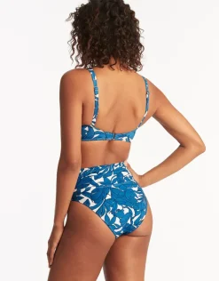 Retreat Wrap High Waist Bikini Pant - Lagoon
