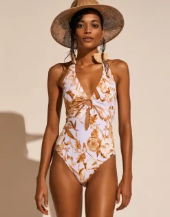 Reverie Halter Swimsuit - Dreamy Pastels