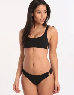 Ring Palco Crop Bikini Top - Black
