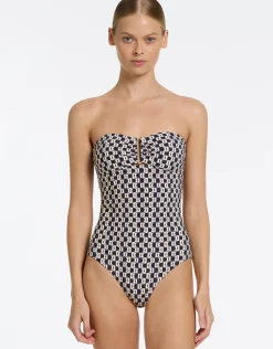 Rio Moulded Bandeau Swimsuit - Ink