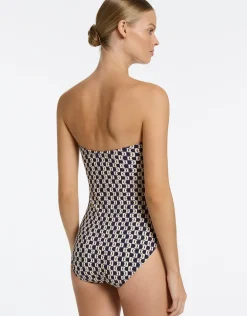 Rio Moulded Bandeau Swimsuit - Ink