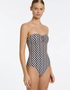 Rio Moulded Bandeau Swimsuit - Ink