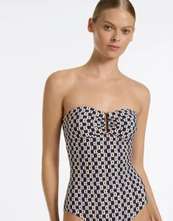 Rio Moulded Bandeau Swimsuit - Ink