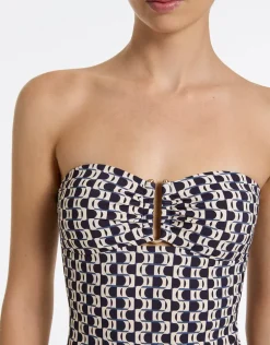 Rio Moulded Bandeau Swimsuit - Ink