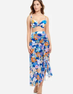 Rising Sun Ruffle Skirt - Blue