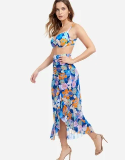 Rising Sun Ruffle Skirt - Blue