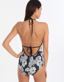 Royal Horizon Deep V Maillot - Blue