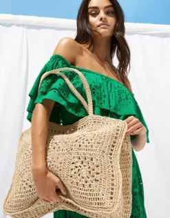 Ruffle Shoulder Maxi Dress - Green Flare