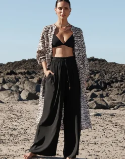 Sahara Shirred Cuff Shirtdress - Animal