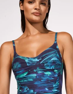 Sanctuary Ruched Underwired Swimsuit - Lagoon