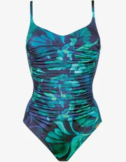 Sanctuary Ruched Underwired Swimsuit - Lagoon
