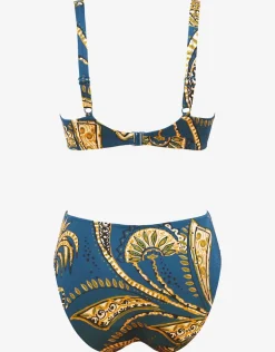 Satin Fruits Underwired Bikini Set - Ocean Pineapple