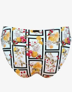 Scenery Ring Side Bikini Pant - Monochrome Garden