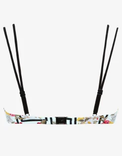 Scenery Underwired Bikini Top - Monochrome Garden