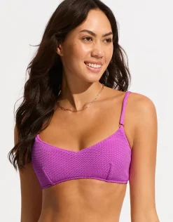 Sea Dive Bralette Bikini Top - Violet
