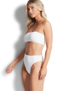 Sea Dive High Rise Bikini Pant - White