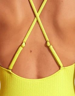 Sea Dive Scoop Neck Swimsuit - Wild Lime