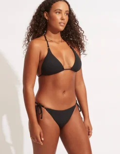 Sea Dive Tie Side Rio Bikini Pant - Black
