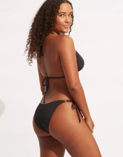 Sea Dive Tie Side Rio Bikini Pant - Black