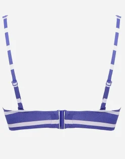 Sea Ride Twist Front Bikini Top - White Indigo