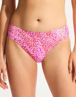 Sea Skin Retro Bikini Pant - Fuchsia Rose