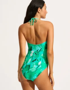 Secret Garden Bandeau Swimsuit - Jade