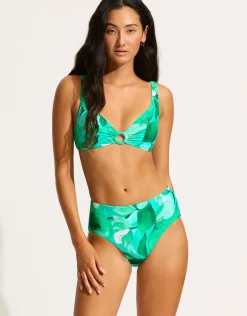 Secret Garden High Waist Bikini Pant - Jade