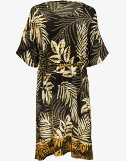 Seductive Leaves Tunic - Black Ivory