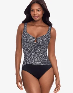 Selenite Layered Escape Swimsuit - Black