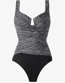 Selenite Layered Escape Swimsuit - Black