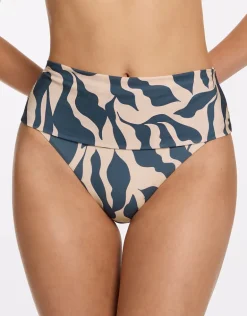 Sereno Fold Bikini Pant - Steel Blue