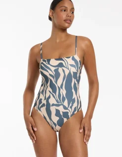 Sereno Minimal Tank Swimsuit - Steel Blue