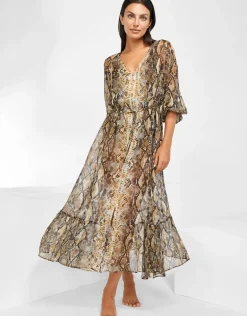 Serpent Long Blouse Dress - Python
