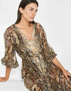 Serpent Long Blouse Dress - Python