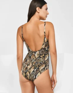 Serpent Underwired Ring Front Swimsuit - Python