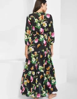 Siciliana Maxi Kaftan - Black-Brights