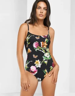 Siciliana Soft Cup Swimsuit - Black-Brights