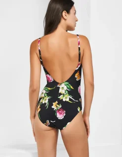 Siciliana Soft Cup Swimsuit - Black-Brights