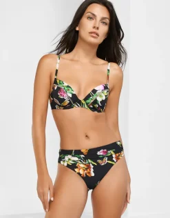 Siciliana Underwired Moulded Bikini Top - Black-Brights