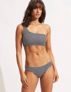 Sienna One Shoulder Bikini Top - True Navy