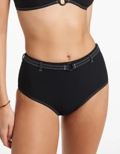 Signature High Waist Bikini Pant - Black