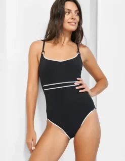 Silence Underwired Swimsuit - Black and White