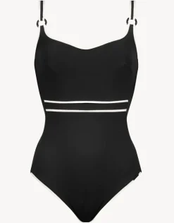 Silence Underwired Swimsuit - Black and White