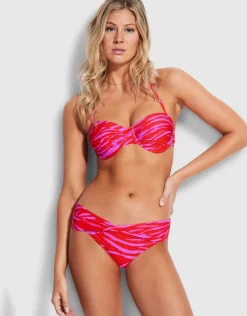 Skin Deep Bustier Bikini Top - Mandarin Red