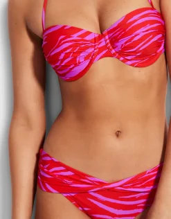 Skin Deep Bustier Bikini Top - Mandarin Red