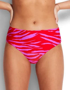 Skin Deep Wide Side Retro Bikini Pant - Mandarin Red