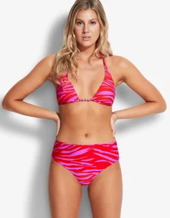 Skin Deep Wide Side Retro Bikini Pant - Mandarin Red