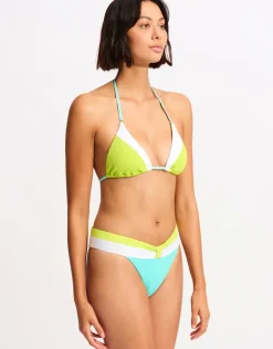 Slice of Splice Banded Bikini Pant - Lime Burst