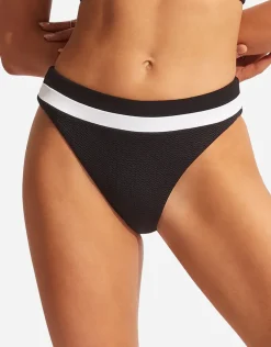 Slice of Splice High Rise Bikini Pant - Black and White