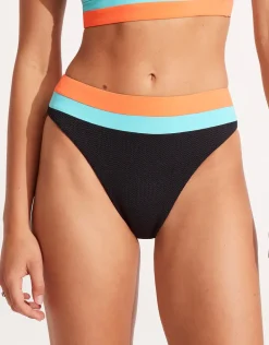 Slice of Splice High Rise Bikini Pant - Black